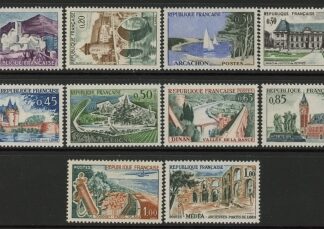 1961 France SG.1541-50 Tourist Publicity Series Set of 10 values U/M (MNH)