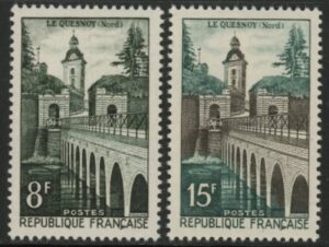 1957 France SG.1134-5 Le Quesnoy Set of 2 values U/M (MNH)