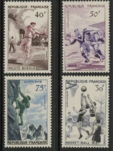 1956 France SG.1297-300 Sports Set of 4 values  U/M (MNH)