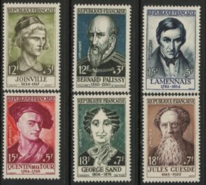 1957 France SG.1337-42 National Relief Fund Set of 6 values U/M (MNH)