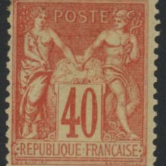 1881 France - SG.269 40c red/yellow TII (N under U) lightly mounted mint
