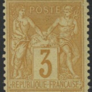 1878 France - SG.249 3c ochre/yellow TII (N under U) U/M (MNH).