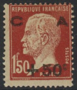 1929 France SG.478 'Sinking Fund. 1f.50 +50c  chestnut. mounted mint.