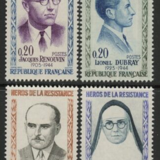1961 France SG.1519-22 Herooes of the Resistance (5) Set of 4 values   U/M (MNH)