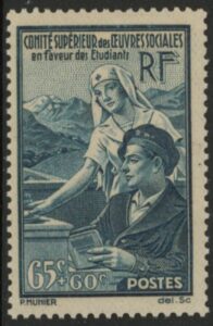 1938 France SG.630 Student's Fund U/M (MNH)