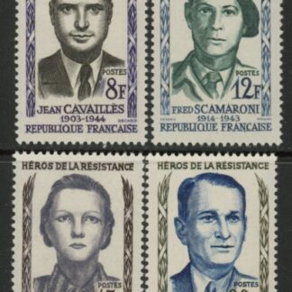 1958 France SG.1381-4 Heroes of the Resistance (2) Set of 4 values U/M (MNH)
