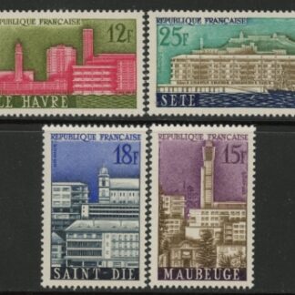 1958 France SG.1376-9 Municipa Reconstruction Set of 4 values U/M (MNH)