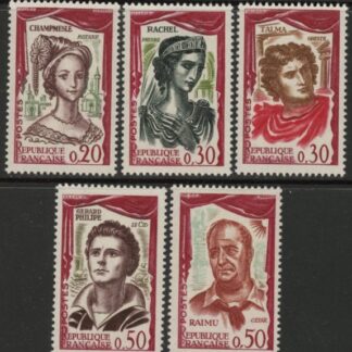 1961 France SG.1531-5 Actors & Actresses Set of 5 values  U/M (MNH)