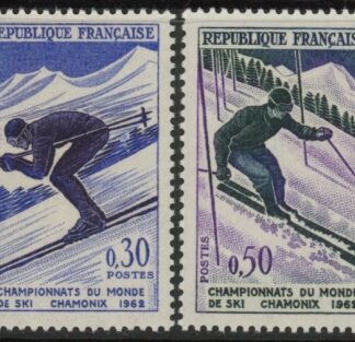 1962 France SG.1558-9 Ski Championships Chamonix Set of 2 values U/M (MNH)