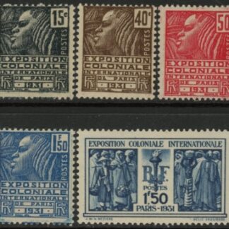 1930 France SG.488-91 Int. Colonial Exhibition Set of 5 values U/M (MNH)