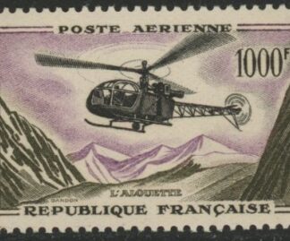 1957 France SG.1320 Alouette Helicopter U/M (MNH)