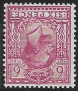 SG.385wk 6d reddish purple watermark inverted & reversed.lightly mounted mint