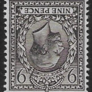 SG.392wi  9d agate  watermark inverted. lightly mounted mint.