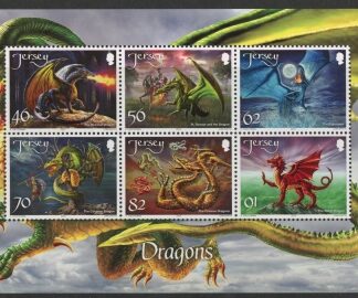 2015 Jersey MS.1913  Dragons. mini sheet. Face Value £4.05 U/M (MNH)