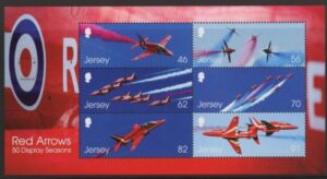 2014 Jersey MS.1852 50th Display Season of Red Arrows. mini sheet. Face Value £4.05 U/M (MNH)