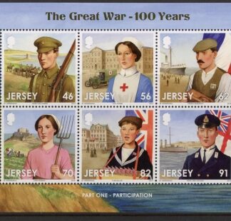 2014 Jersey MS.1859  Centenary of The Great War. mini sheet. Face Value £4.05 U/M (MNH)