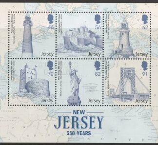 2014 Jersey MS.1874 350th Anniv. U.S. state New Jersey. Face Value £4.05 U/M (MNH)