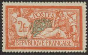 1920  France SG.387  'Merson' 2f orange & blue-green.  M/M