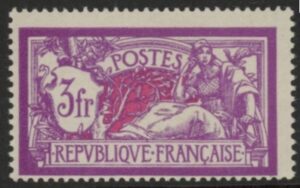 1927 France SG.430 3f deep mauve & carmine. M/M