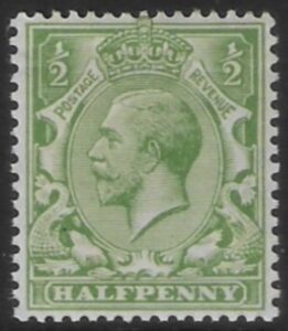 SG.354 N14(8) ½d yellow green U/M (MNH).