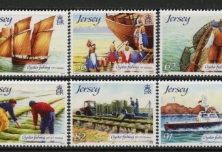 2014 Jersey SG.1875-80 Oyster Fishing. Face Value £4.05 U/M (MNH)