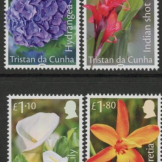 2024 Tristan Da Cunha. SG.1385-8 Flowers. set 4 values U/M (MNH)