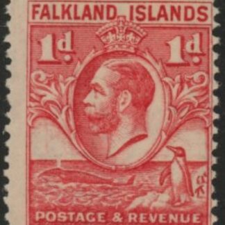 1929 Falkland Islands - SG.117  1d scarlet. mounted mint.