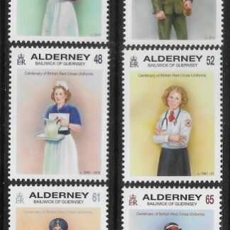 2011 Alderney A435-40 Red Cross Uniforms. U/M (MNH)