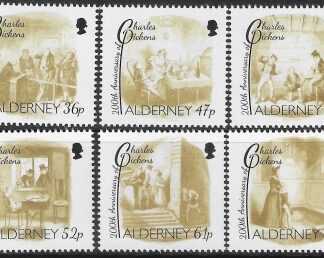 2012 Alderney A454-59 Birth Bicent. of Charles Dickens. U/M (MNH)