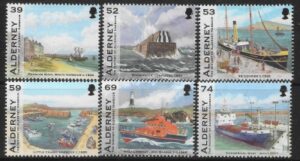 2012 Alderney A467-72 History of Alderney Harbour. U/M (MNH)