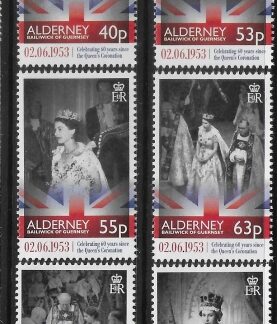 2013 Alderney  A488-93  60th Anniv. of the Coronation. U/M (MNH)
