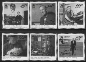 2014 Alderney  A524-9  Life of Ian Fleming. U/M (MNH)