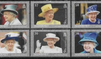 2016 Alderney  A574-9  90th Birthday of QEII. U/M (MNH)