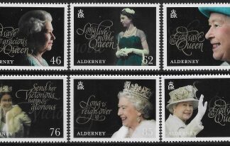2018 Alderney  A629-34  65th Anniv. of Coronation of QEII. U/M (MNH)
