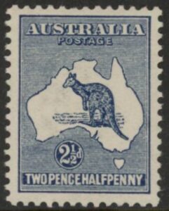 1913 Australia SG.4 2½d indigo (die II). mounted mint.