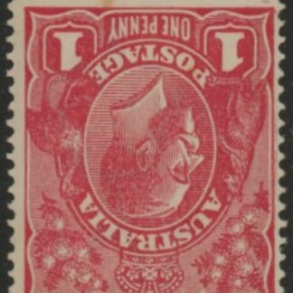 1914  Australia  SG.21cw  1d carmine-red perf 14¼ Inverted wmk. mounted mint.