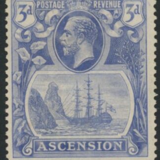 1924 Ascension Island  SG.14  3d blue mounted mint.