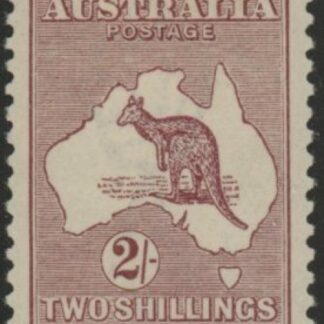 1924 Australia  SG.74 2/- maroon  Perf 12  mounted mint.