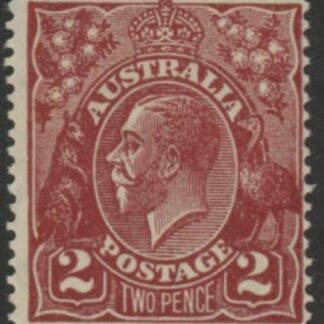 1927 Australia  SG.89 2d red-brown .  wmk 'small crown over A' Perf 14 mounted mint