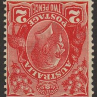 1930  Australia  SG.99aw  2d golden scarlet  die III  Inverted wmk. perf 13½ x 12½  mounted mint.