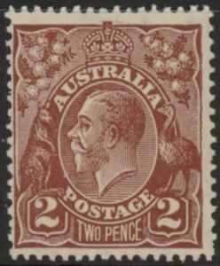 1930  Australia  SG.98  2d red-brown  die II. perf 13½ x 12½  mounted mint.
