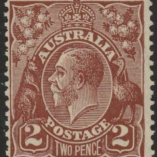 1930  Australia  SG.98  2d red-brown  die II. perf 13½ x 12½  mounted mint.