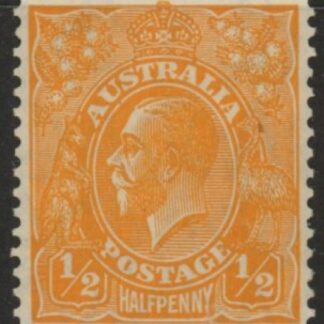 1928  Australia  SG.94 ½d orange. perf 13½ x 12½  mounted mint.