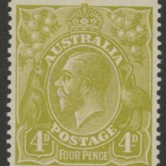 1924  Australia  SG.80a 4d olive-green. mounted mint.