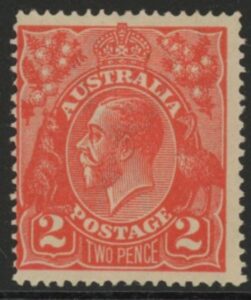 1918  Australia  SG.63a 2d dull rose-scarlet. mounted mint.