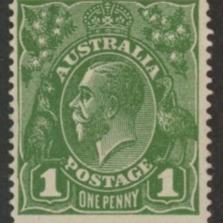 1924  Australia  SG.76 1d. sage green. variety 'thin frame behind Roo'  U/M (MNH)
