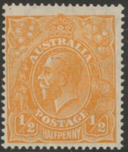 1927 Australia SG.85 ½d orange. mounted mint.