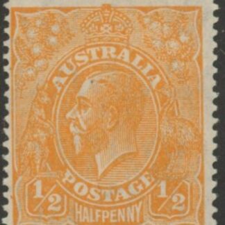 1927  Australia  SG.85 ½d orange. mounted mint.