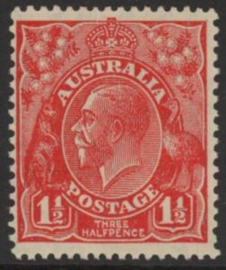1927 Australia SG.96 1½d scarlet perf 13½ x 12½ U/M (MNH)