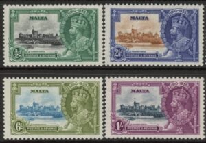 1935 Malta  SG.210-3  Silver Jubilee set 4 values   U/M (MNH)